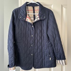 Burberry Women’s Quilted Jacket - Navy. Great condition.
